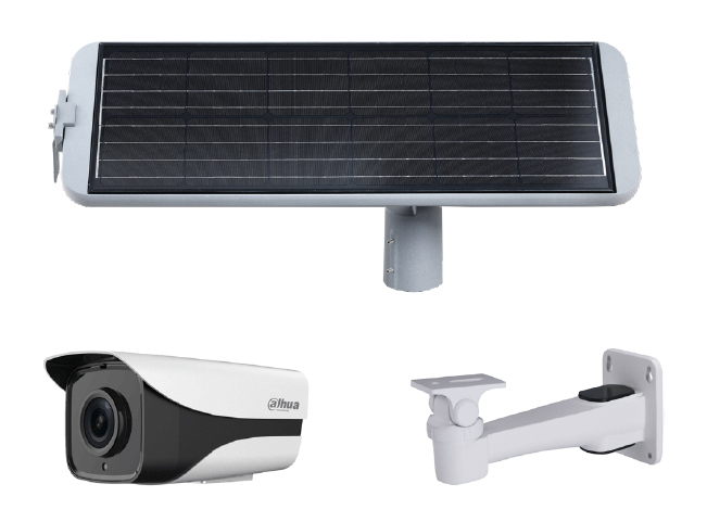 Kit caméra autonome, panneau solaire et support